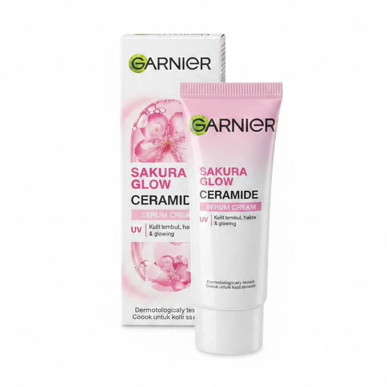 Garnier Sakura Glow Ceramide Serum Day Cream UV