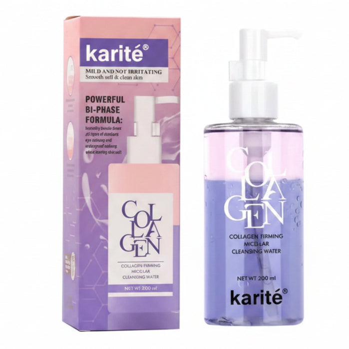 Karité collagen firming bi-phase micellar cleansing water