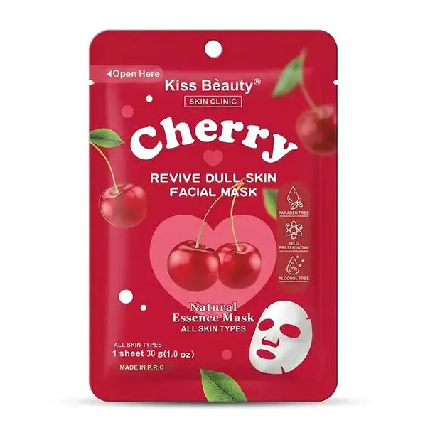 Kiss Beauty Cherry Revive Dull Skin Facial Mask