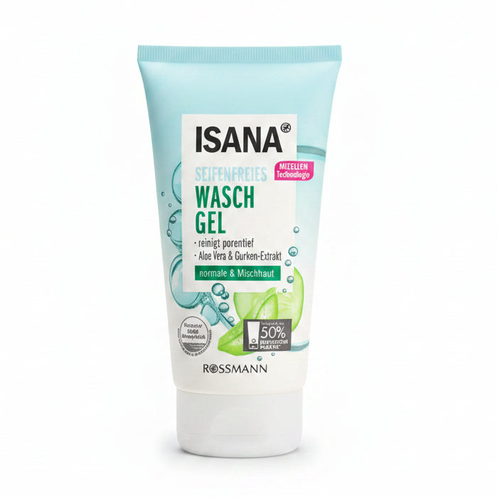 ISANA Soap-Free Wash Gel formulated with aloe vera and cucumber extract
